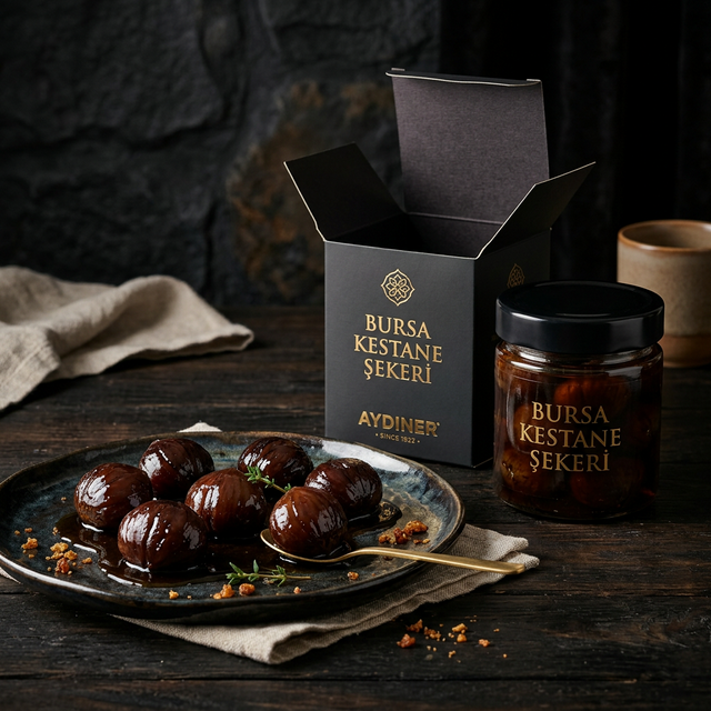 Geleneksel Bursa Kestane Şekeri - Premium Hediyelik